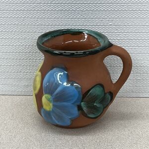Hand painted Mexican Mug 16oz Coffee Mug Cup Floral Flowers